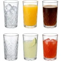 Brahmstein Gläser-Set Trinkgläser Set Wassergläser 6er Set für Cocktails Wasser, Softdrinks, 6-tlg., 6-teilig, Wassergläser-Set, 377ml