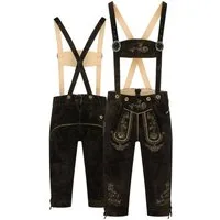 Steigenhöfer Manufaktur Trachtenlederhose Lederhose Herren Tracht Kniebund - Alexander - 100% Rindsleder (Inklusive verstellbarer Träger) Traditionelle Echtlederhose - Ideal für Dein Oktoberfest Herren Outfit