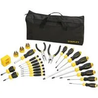 Schraubendreher-Set, 39-teilig schwarz/gelb, mit Tasche