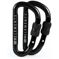 GO!elements Karabiner Micro 6, (2Stück), Schlüsselanhänger Mini Karabinerhaken klein mit Schraubverschluss