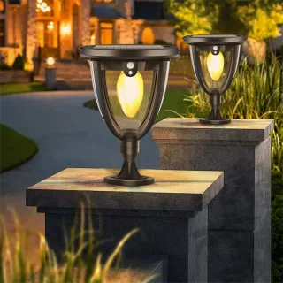2 Pack Outdoor Motion Sensor Solar Lights with 3 Modes 3 Installation Options IP65 Waterproof 1200mAh Battery Auto On/Of