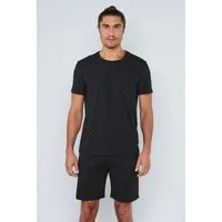 JOOP! T-Shirt Leisure mit Cornflower-Alloverprint, Regular Fit, kurzärmelig