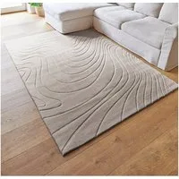 Andiamo Teppich Dale, rechteckig, Höhe: 10 mm, Uni Farben, Hoch-Tief-Struktur, Carving-Effekt, Wohnzimmer