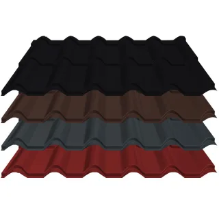 Pfannenblech Diament Eco+ | 0,60 mm | Aluminium | Modullänge 350 mm | 25 µm Stucco
