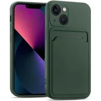 CoolGadget Handyhülle Card Case Handy Tasche für Apple iPhone 15 6,1 Zoll, Silikon Schutzhülle mit Kartenfach für iPhone 15 Hülle
