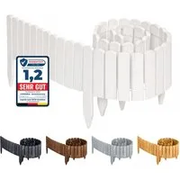 Garronda Rasenkante Beeteinfassung Holz Rollzaun Flexibler Rollborder Länge: 2m GD-0046