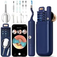 AKKEE Ohrenreiniger Entferner mit Kamera, 1920P HD-Otoskop, Ohrenreiniger mit WLAN, IP67 Wasserdicht, 6 LEDs