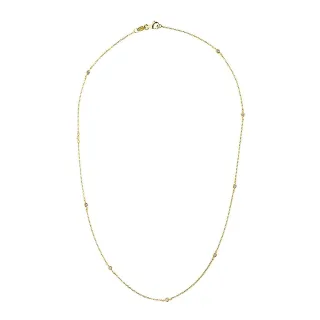 DIADEMA - Halskette Tiffany's - 9 Diamanten - Gelbgold