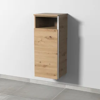 Sanipa 3way Mittelschrank mit 1 Tür und 1 offenem Fach, Eiche Natural-Touch, BR13285 BR13285
