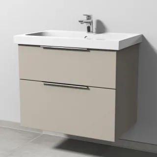 Sanipa 3way Waschtischunterbau zu Geberit iCon Light Waschtisch mit 2 Auszügen, Kaschmir-Matt UP5741U