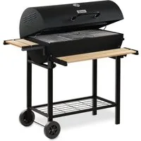 BBQ-Toro Holzkohlegrill Grillwagen, fahrbar, inkl. Thermometer, Smoker Grill