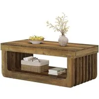Tribesigns Couchtisch 120x60cm Rechteck Wohnzimmertisch, 2-Tier hölzerne Mitte Tisch