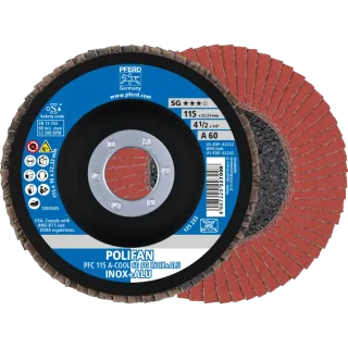 PFERD TOOLS POLIFAN Fächerscheibe PFC konisch SG INOX+ALU Edelstahl/Alu - 67756115