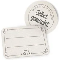 itenga Aufkleber itenga Marmeladensticker 10erSet Aufkleber Deckel und Glas zum Beschri