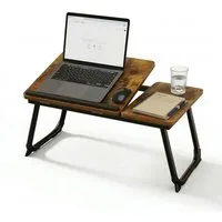 relaxdays Laptoptisch Höhenverstellbarer Laptoptisch, Industrial-Schwarz