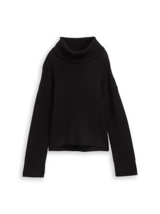 Tom Tailor - Oversize Rollkragenpullover schwarz - Gr. - XL