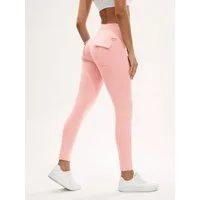 FemmeTone Leggings High-Waist Leggings Damen – lange Yoga Sporthose Sportleggings mit Bauchkontrolle, Taschen & Schlüsselring