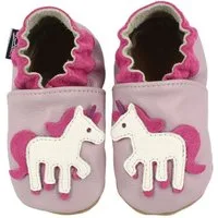 Beck Krabbelschuh Einhorn Krabbelschuh (weiche, flexible, leichte Lauflernschuhe, für die allerersten Schritte im Leben) chromfrei gegerbtes Leder, seitliche Gummizüge für guten Halt am Fuß
