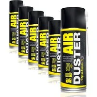 Oputec 6 x 400ml Druckluftspray Air Duster Druckgasreiniger Tastatur Reiniger Druckluftreiniger (Spar-Set)