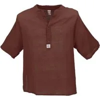 Guru-Shop Hemd & Shirt Yoga Hemd, lässiges Baumwollhemd mit.. Ethno Style, alternative Bekleidung