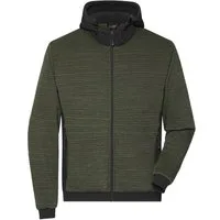 James & Nicholson Strickfleecejacke Herren Strickfleece Jacke im attraktiven Materialmix JN1844 pflegeleicht mit Wattierung