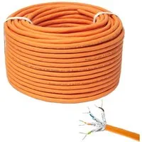 PremiumX 100m CAT 7 Netzwerkkabel Simplex LAN Kabel Ethernet Datenkabel Computer-Kabel