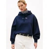 Tommy Hilfiger Kapuzensweatshirt CLASSIC SCRIPT FLEECE HOODIE