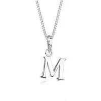 Elli Kette mit Anhänger Buchstabe M 925 Sterling Silber, Buchstabe