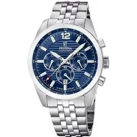 Festina Chronograph Timeless Chronograph F20742/1, Quarzuhr, Armbanduhr, Herrenuhr, Edelstahlarmband, analog, Tag