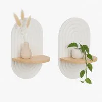 relaxdays Wandregal Boho 2er Set