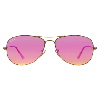 Ray-Ban Aviator Herren Gold Cyclamen Flash Sonnenbrille