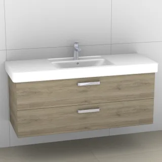 Artiqua 414 Waschtischunterschrank für Subway/Omnia Architectura 611813 Sanremo Eiche quer NB, 414-W 414-WU2L-V51-7145-428