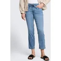 TOM TAILOR Slim-fit-Jeans Jeanshosen TTLENE SLIM CROPPED Stretch Jeans mit Bindegürtel