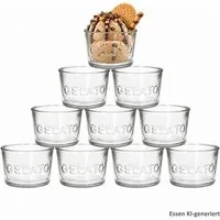MamboCat Eisschale 12x Gelato Glas Eisbecher 150ml Dessert Schale Eisgläser Obst Mousse, Glas