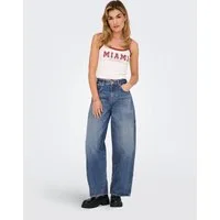 ONLY High-waist-Jeans ONLTAYLOR HW BARREL DNM TAI466 NOOS Baumwolle, loose fit
