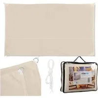 relaxdays Sonnensegel Rechteckiges Sonnensegel beige, 2 x 4 m