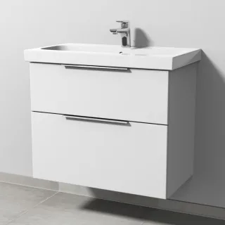 Sanipa 3way Waschtischunterbau zu Geberit iCon Light Waschtisch mit 2 Auszügen, Weiß-Soft UM57243
