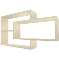 TRAUMMÖBEL Wandregal KARO, Modernes Schweberegal großes Hängeregal Wandregal Beige 104x20x59 cm