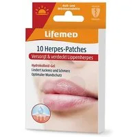 LifeMed Wundpflaster 10x HERPES-PFLASTER mit Hydrocolloid-Gel transparent Herpes Patches 88 (10 St), Herpespflaster Herpesbläschen Lippenherpes Bläschen Lippen Patch