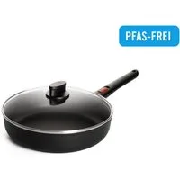 WOLL MADE IN GERMANY Schmorpfanne Woll Eco Lite QXR Hochrandpfanne Ø 28 cm mit Deckel, Aluminium (2-tlg), PFAS-frei, 100% recyceltes Aluminium
