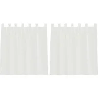 vidaXL Vorhang Voile Vorhänge mit Schlaufen 2 Stk. Weiß 140x140 cm (1 St)