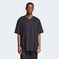 adidas Originals T-Shirt FRONT 3-STREIFEN mit V-Ausschnitt, seitlich versetzte 3-Streifen, aus 100 % Baumwolle
