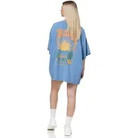 Worldclassca T-Shirt Worldclassca Oversized Print ARIZONA T-Shirt lang Sommer Oberteil Baumwolle