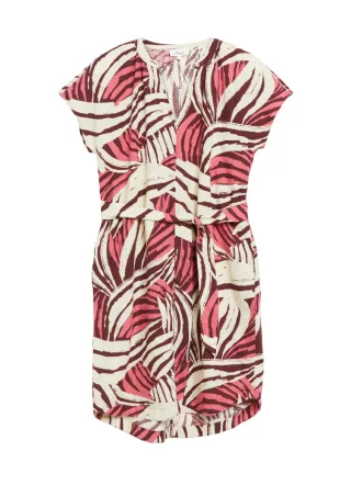 s.Oliver Red Label - Leinenmix-Kleid mit Eingrifftaschen pink - Gr. - 46