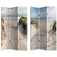 HTI-Line Paravent Paravent Beach 2 (Stück, 1 St., 1 Paravent), Raumteiler Sichtschutz Trennwand