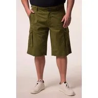 Men Plus Bermudas Cargo-Bermuda Baggy Fit Twill Elastikbund