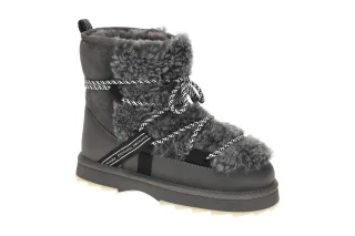 EMU W13196 CHAR Winterstiefelette BLURRED TEDDY grau + schwarz + beige Echtle...