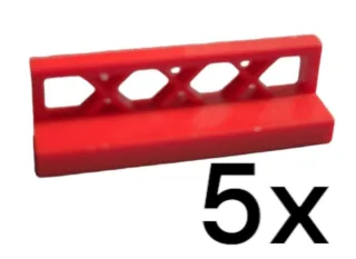 5 Stück LEGO® Zaun in der Farbe Rot 1 x 4 x 1