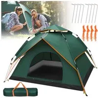 AKKEE Kuppelzelt Automatisches Pop-up-Zelt für 3-4 Personen, wasserdicht, für Camping, Wandern, Picknick, Jagen und Angeln