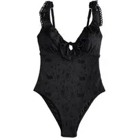 LAURA ASHLEY Badeanzug Laura Ashley Badeanzug mit Lochstickerei (1-St)